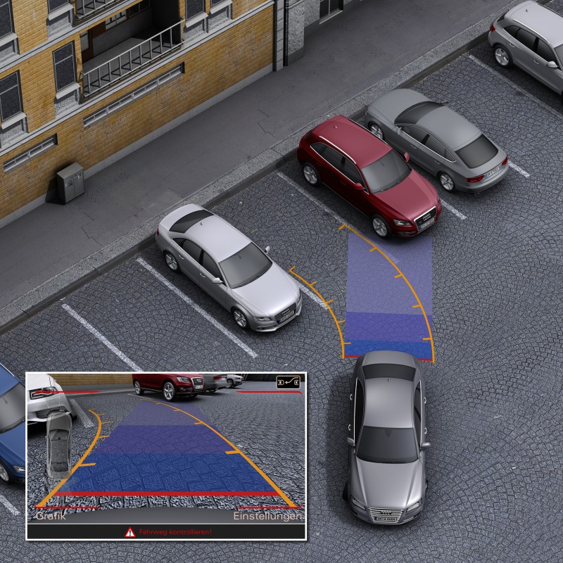 Mit Hilfslinien Die Rückfahrkamera