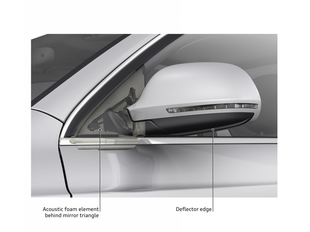 Honed for minimal noise the exterior mirrors on the Audi Q3