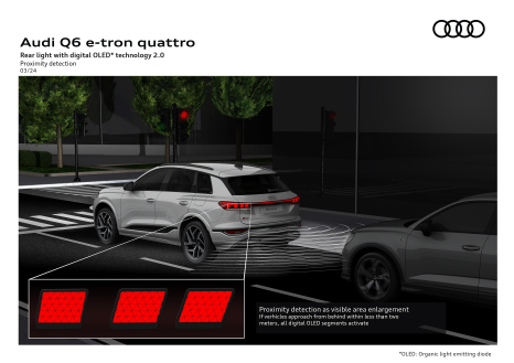 Rear light with digital OLED* technology 2.0 - Proximity detection
