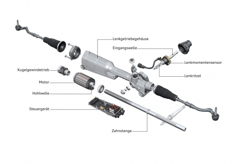 Audi A6: Elektromechanische Servolenkung