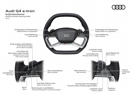 Q4 e-tron – Multifunktionslenkrad / Multifunctional steering wheel 02