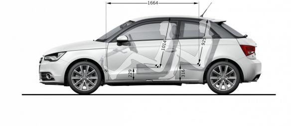 Spacious: the interior of the Audi A1