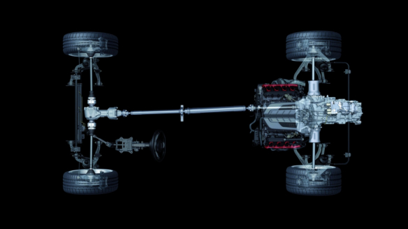 Special layout: the drivetrain on the Audi R8
