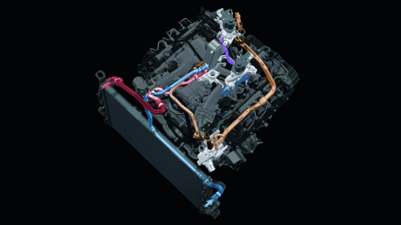 EGR in the 4.2 V8 TDI: the radiator receives cold water from an internal circuit