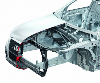 Fußgängerschutz beim Audi Q5: Viel Luft unter der Haube, Schaum vor dem Querträger