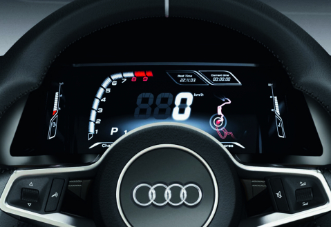 Display der Zukunft: Frei konfigurierbare Instrumente, hier im Showcar Audi quattro concept