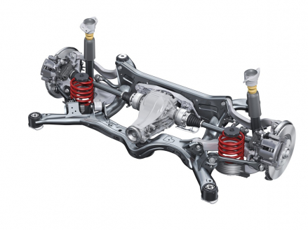 High-tech solution: self-tracking trapezoidal-link rear suspension in most of the larger model lines like the new Audi A6