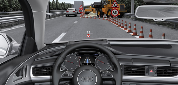 Straightforward: the speed limit displays also appear in the optional head-up display