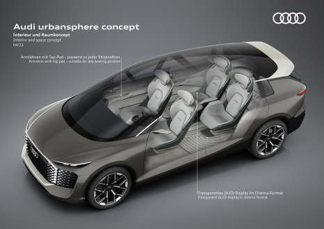 Audi Urbansphere concept Interieur/Interior 
